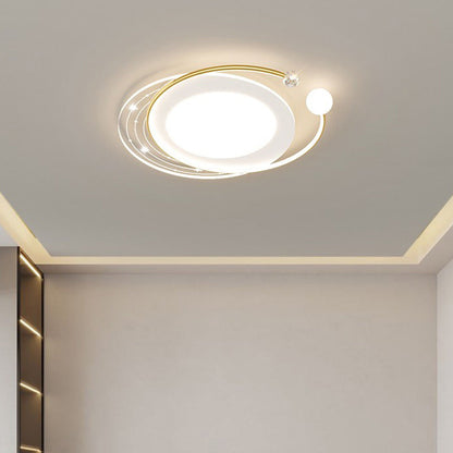 Contemporary Nordic Iron Acrylic Star Round Square Oval Moon Rectangular LED Flush Mount Ceiling Light For Living Room
