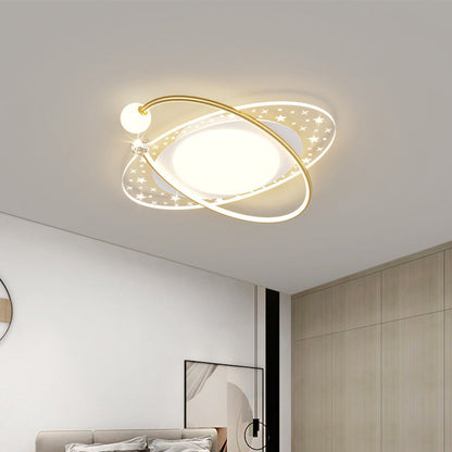 Contemporary Nordic Iron Acrylic Star Round Square Oval Moon Rectangular LED Flush Mount Ceiling Light For Living Room