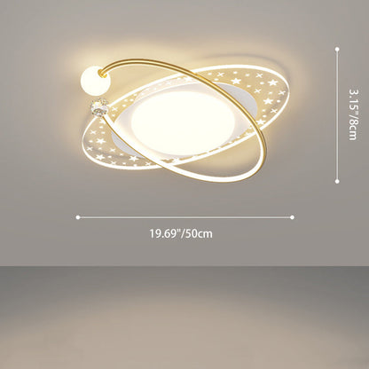 Contemporary Nordic Iron Acrylic Star Round Square Oval Moon Rectangular LED Flush Mount Ceiling Light For Living Room