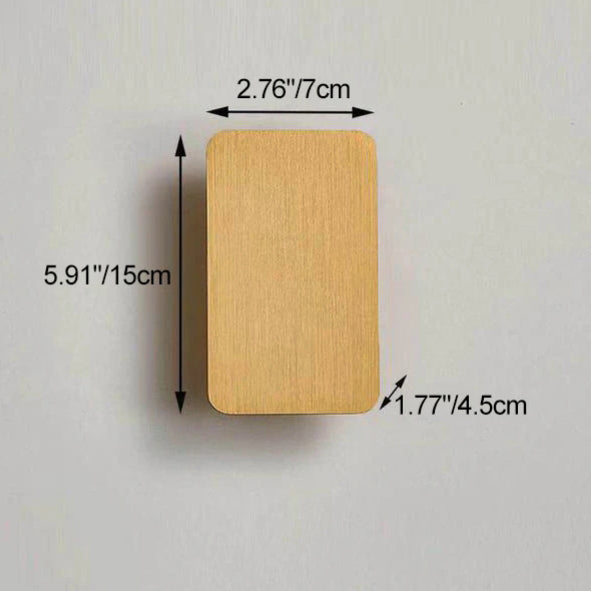 Nordic Minimalist Aluminum Rectangular Flat Panel 2-Light LED Wall Sconce Lamp
