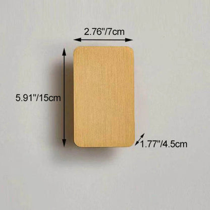 Nordic Minimalist Aluminum Rectangular Flat Panel 2-Light LED Wall Sconce Lamp