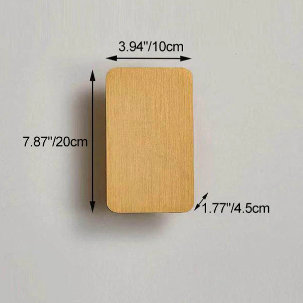 Nordic Minimalist Aluminum Rectangular Flat Panel 2-Light LED Wall Sconce Lamp