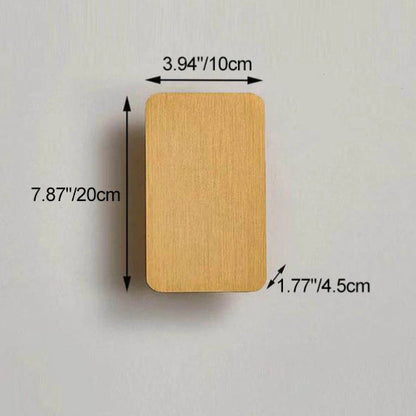 Nordic Minimalist Aluminum Rectangular Flat Panel 2-Light LED Wall Sconce Lamp