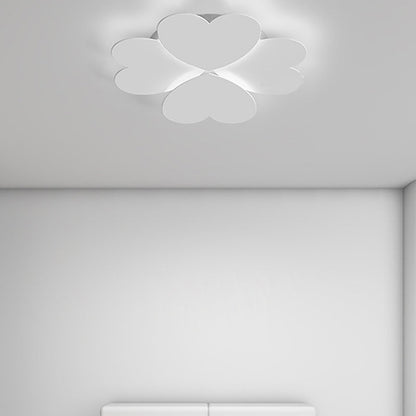 Modern Simplicity Love Heart Shape Acrylic Iron LED Flush Mount Ceiling Light For Bedroom