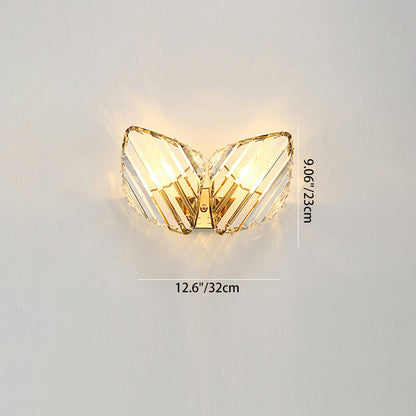 Modern Luxury Metal Acrylic Diamond-Pattern 1/2/3-Light Wall Sconce Lamp For Living Room & Bedroom