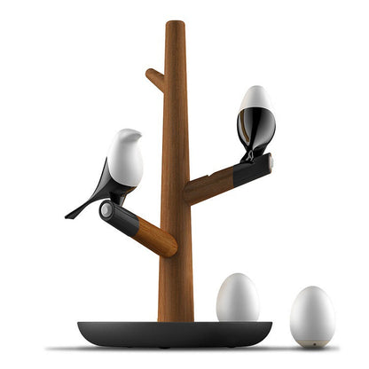 Contemporary Creative PC ABS Wood Silicone Magpie Branch LED Motion Sensor Night Light Table Lamp For Bedroom