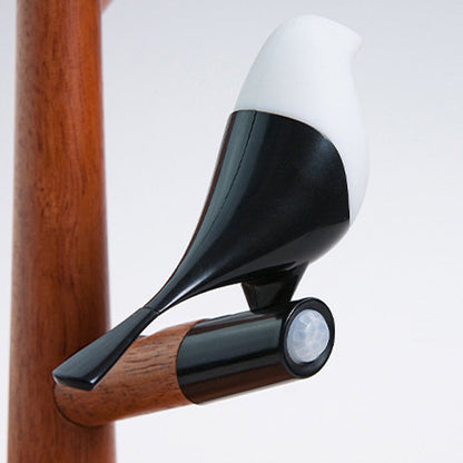 Contemporary Creative PC ABS Wood Silicone Magpie Branch LED Motion Sensor Night Light Table Lamp For Bedroom