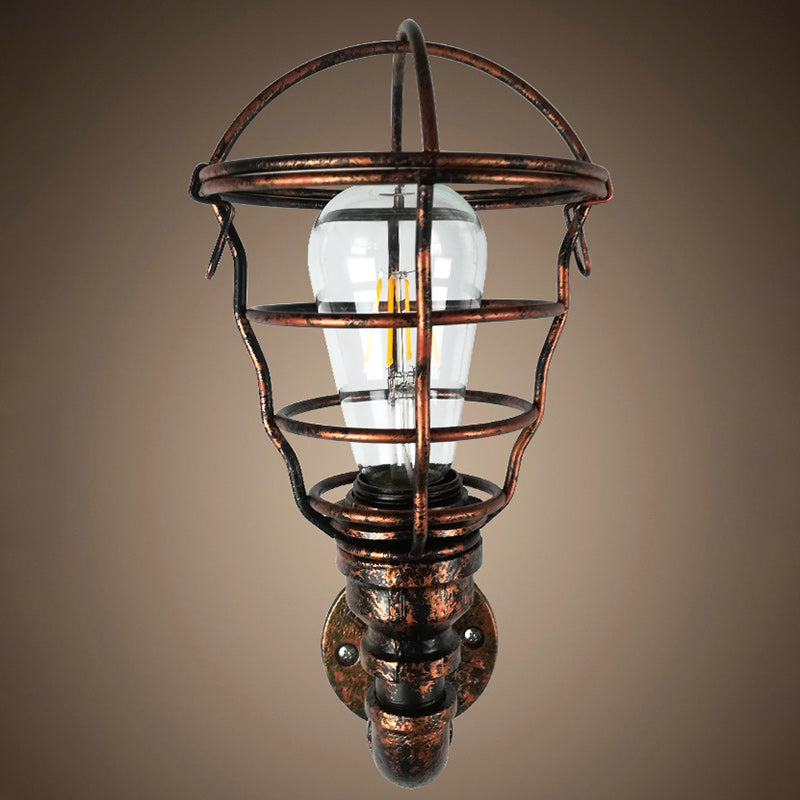Contemporary Industrial Iron European Retro Water Pipe 1-Light Wall Sconce Lamp