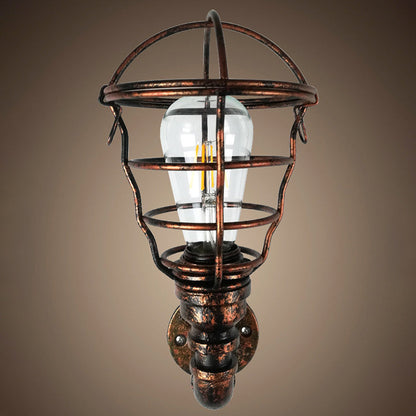 Contemporary Industrial Iron European Retro Water Pipe 1-Light Wall Sconce Lamp