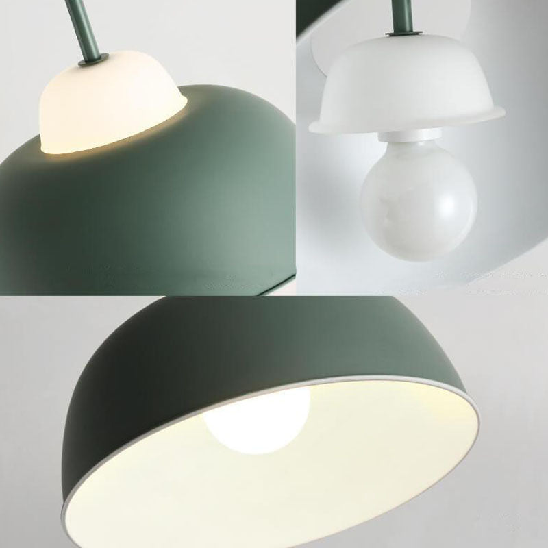 Nordic Creative Macaron Aluminum 1-Light Dome Pendant Light