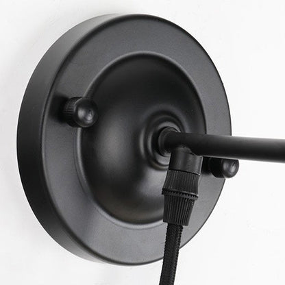 Retro Industrial Wrought Iron 1-Light  Pulley Wall Sconce Lamp