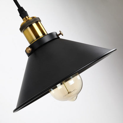 Retro Industrial Wrought Iron 1-Light  Pulley Wall Sconce Lamp