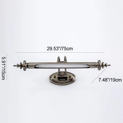 Modern Cylindrical Aluminum 1-Light LED Mirror Front Light