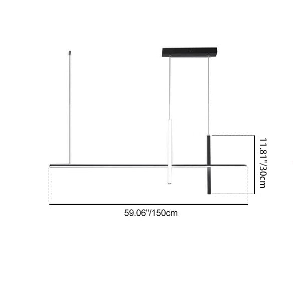Modern Minimalist Long Line LED Chandelier