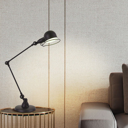 Vintage Industrial Iron Mechanical Long Arm 1-Light Table Lamp
