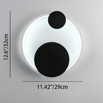 Modern Minimalist Oval Round Ring LED Wall Sconce Lamp