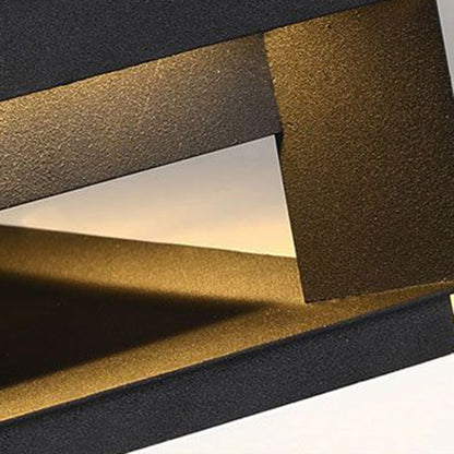 Modern Minimalist Square Geometric Stainless Steel LED Outdoor Waterproof Pillar Light Landscape Light For Garden