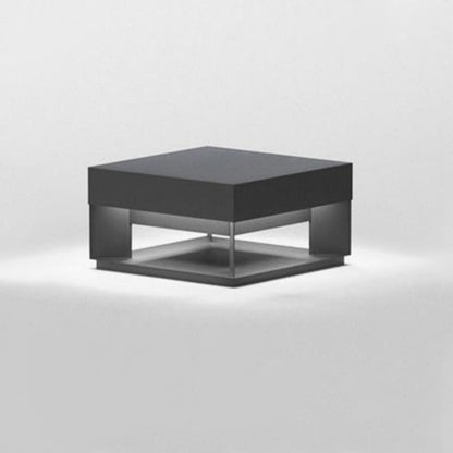 Modern Minimalist Square Geometric Stainless Steel LED Outdoor Waterproof Pillar Light Landscape Light For Garden