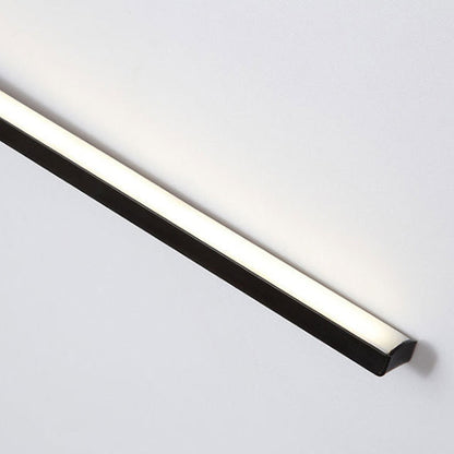 Modern Minimalist Long Strip Square Pole Aluminum Iron LED Vanity Light Mirror Front Wall Sconce Lamp For Living Room