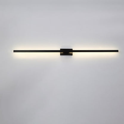 Modern Minimalist Long Strip Square Pole Aluminum Iron LED Vanity Light Mirror Front Wall Sconce Lamp For Living Room
