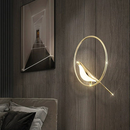 ثريا LED مصنوعة من سبائك الزنك والأكريليك بتصميم دائري على شكل ماجباي بتصميم آرت ديكو لغرفة النوم 