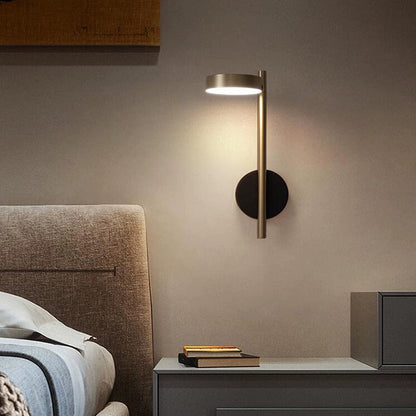 Contemporary Luxury Rotatable Long Cylinder Round Aluminum LED Wall Sconce Lamp For Living Room