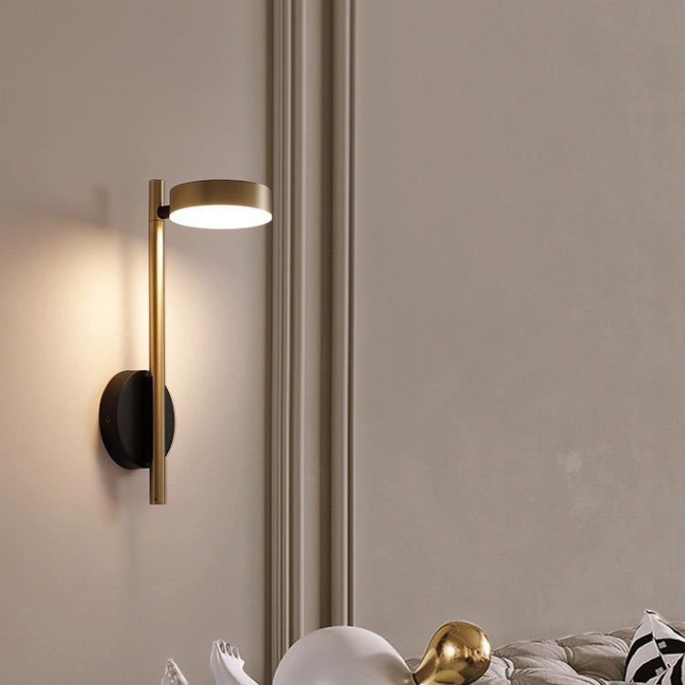Contemporary Luxury Rotatable Long Cylinder Round Aluminum LED Wall Sconce Lamp For Living Room