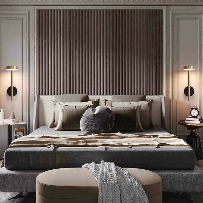 Contemporary Luxury Rotatable Long Cylinder Round Aluminum LED Wall Sconce Lamp For Living Room