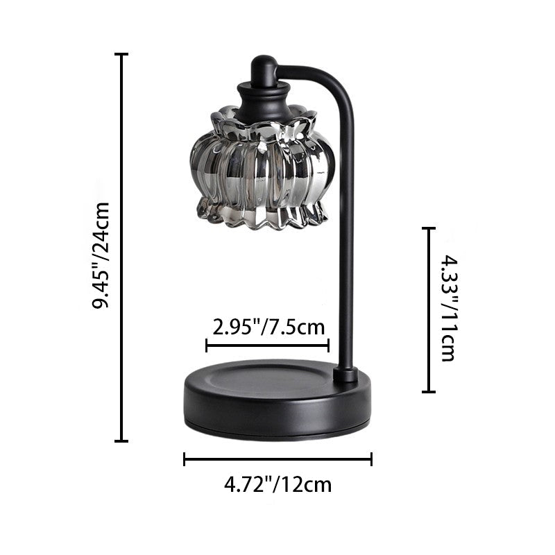 Traditional Vintage Pod Disc Iron Glass 1-Light Melting Wax Table Lamp For Bedroom