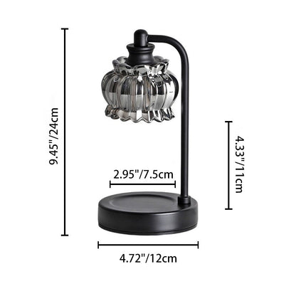 Traditional Vintage Pod Disc Iron Glass 1-Light Melting Wax Table Lamp For Bedroom