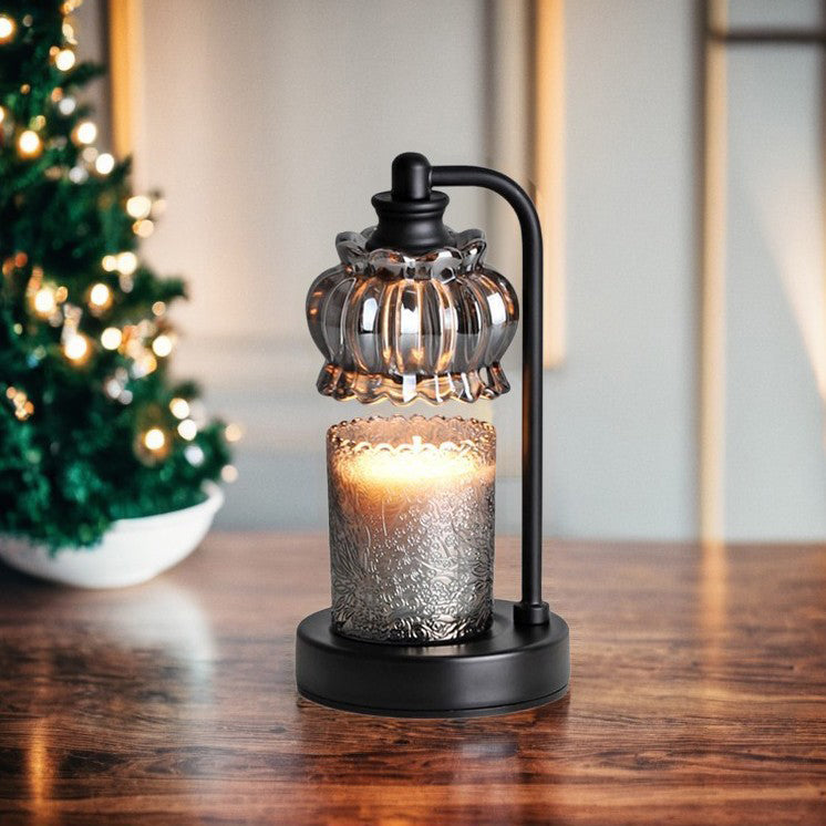 Traditional Vintage Pod Disc Iron Glass 1-Light Melting Wax Table Lamp For Bedroom