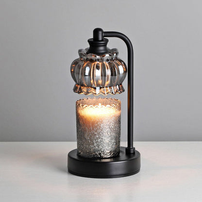 Traditional Vintage Pod Disc Iron Glass 1-Light Melting Wax Table Lamp For Bedroom