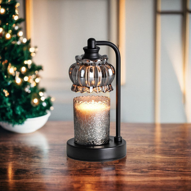 Traditional Vintage Pod Disc Iron Glass 1-Light Melting Wax Table Lamp For Bedroom