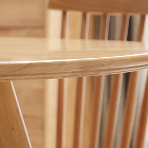 Modern Minimalist Solid Wood Round Dining Table For 4-6 Seats Dining Room