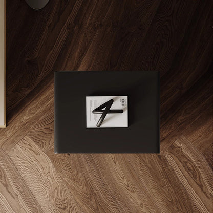 Modern Luxury Pine & Stainless Steel Rectangular Nightstand With 2-Drawer For Bedroom