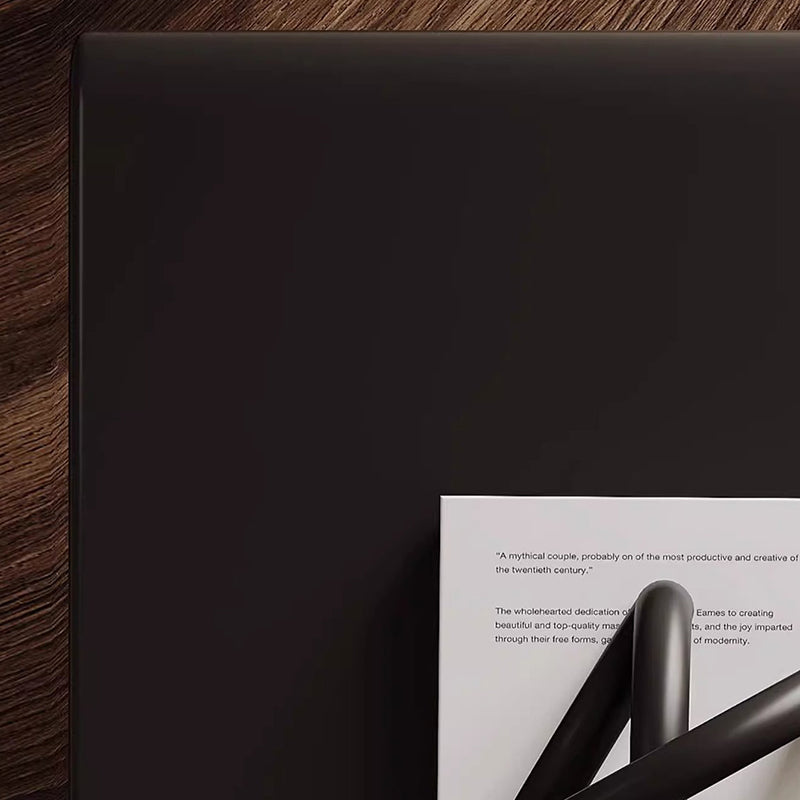 Modern Luxury Pine & Stainless Steel Rectangular Nightstand With 2-Drawer For Bedroom