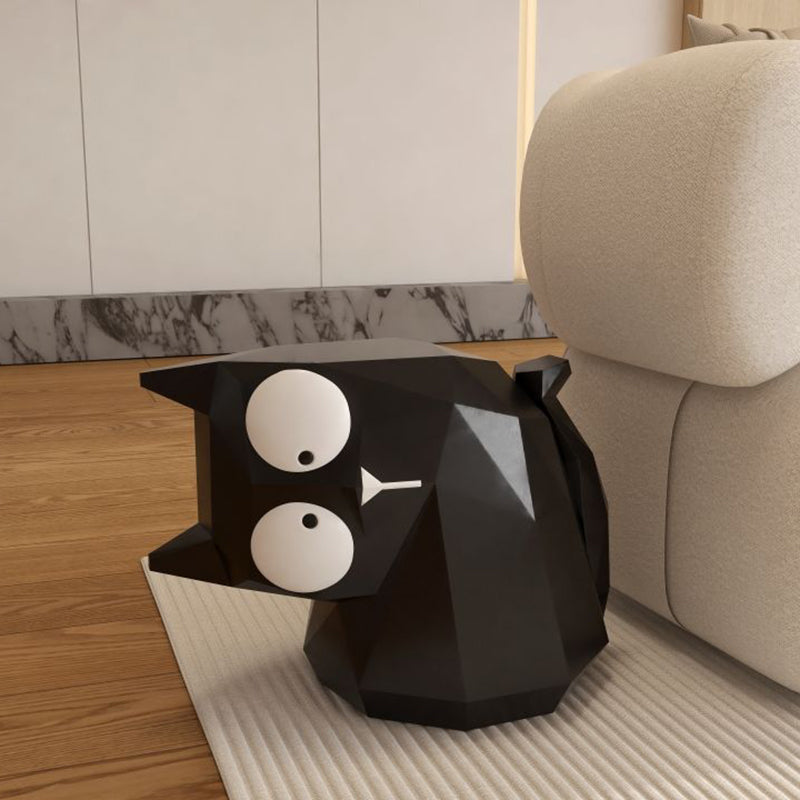 Contemporary Creative Resin Black Cat End Table Decor Piece For Living Room & Bedroom