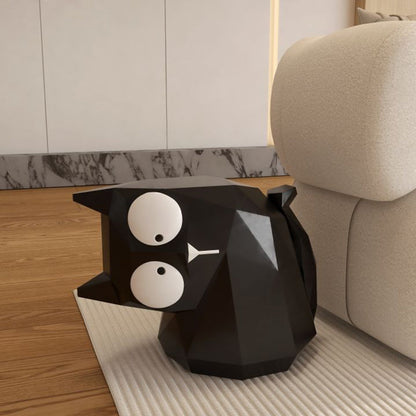 Contemporary Creative Resin Black Cat End Table Decor Piece For Living Room & Bedroom