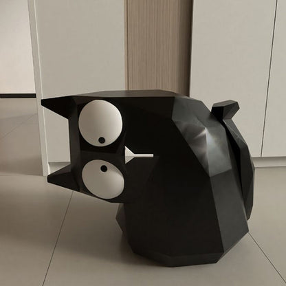 Contemporary Creative Resin Black Cat End Table Decor Piece For Living Room & Bedroom