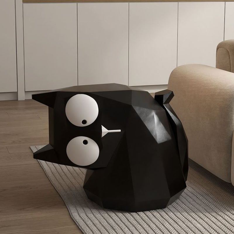 Contemporary Creative Resin Black Cat End Table Decor Piece For Living Room & Bedroom