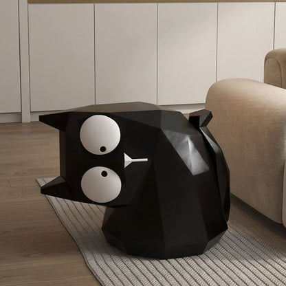 Contemporary Creative Resin Black Cat End Table Decor Piece For Living Room & Bedroom