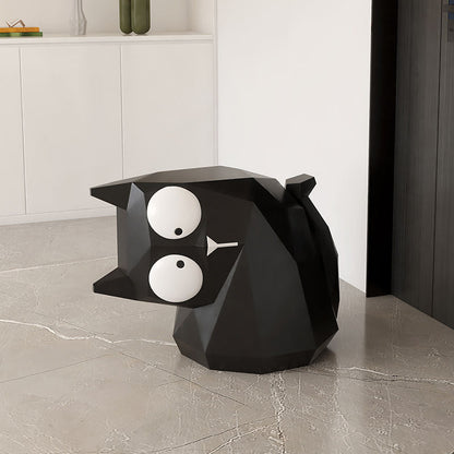 Contemporary Creative Resin Black Cat End Table Decor Piece For Living Room & Bedroom
