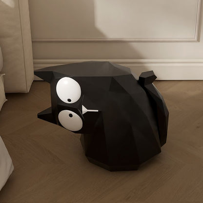 Contemporary Creative Resin Black Cat End Table Decor Piece For Living Room & Bedroom