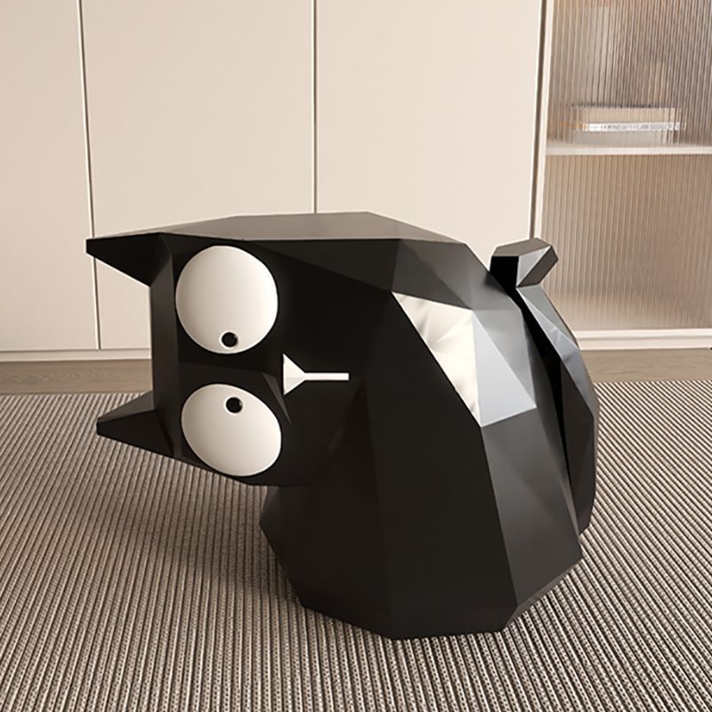 Contemporary Creative Resin Black Cat End Table Decor Piece For Living Room & Bedroom