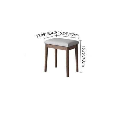 Contemporary Nordic Solid Wood Triangular Makeup Vanity & Stool Set With Mirror And Storage For Bedroom