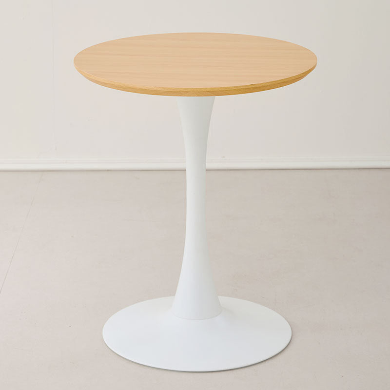 Contemporary Nordic MDF & Iron Round Trumpet-Leg Coffee Table For Living Room & Dining Room