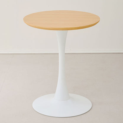 Contemporary Nordic MDF & Iron Round Trumpet-Leg Coffee Table For Living Room & Dining Room