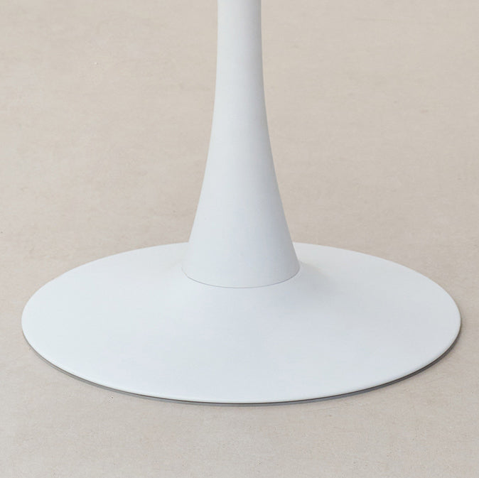 Contemporary Nordic MDF & Iron Round Trumpet-Leg Coffee Table For Living Room & Dining Room