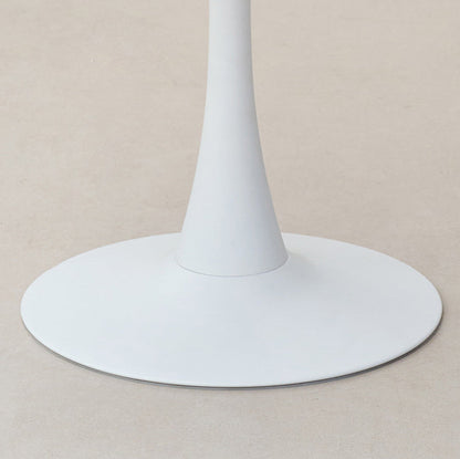 Contemporary Nordic MDF & Iron Round Trumpet-Leg Coffee Table For Living Room & Dining Room