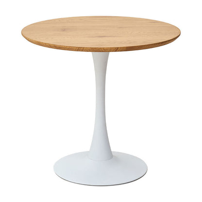 Contemporary Nordic MDF & Iron Round Trumpet-Leg Coffee Table For Living Room & Dining Room
